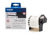 Papir, Fotopapir & Etiketter - Brother DK22251 Continuous Paper Roll 62mm x 15.24m - DK22251