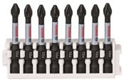 Bormaskin & Bits - Bosch Impact Control skrutrekkerbits, pakke med 8 deler, 8xPZ2 - 2608522331