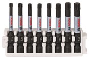 Bormaskin & Bits - Bosch Impact Control-skrutrekkerbits, pakke med 8 deler, 1xT15, 2xT20, 2xT25, 2xT30, 1xT40 - 2608522329