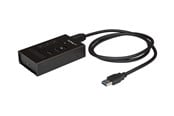 USB-hub - StarTech.com USB Hub Metal 4 Port USB-hub - USB 3.0 - 4 porter - Svart - HB30A3A1CST