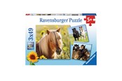 Puslespill - Ravensburger Loving Horses 3x49p Gulv - 80113