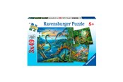 Puslespill - Ravensburger Dinosaur Facination 3x49p - 93175