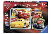 Puslespill - Ravensburger Cars Legends Of The Track 3x49p - 080151