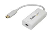 Skjermkabel - StarTech.com USB-C to Mini DisplayPort Adapter - 4K 60Hz - ekstern videoadapter - hvid - CDP2MDP