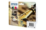 Printertilbehør blekk/toner - Epson 16XL Multipack - 4 pakker - XL - sort gul cyan magenta - original - blækpatron - Blekkpatron Blå - C13T16364022