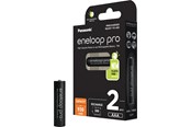 Batteri - Panasonic eneloop pro BK-4HCDE/2BE battery - 2 x AAA - NiMH - BK-4HCDE/2BE