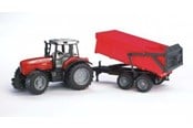 Leketøysbil - Bruder Massey Ferguson 7480 with tipping trailer - 02045