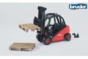 Leketøysbil - Bruder Linde fork lift H30D with 2 pallets - 02511