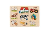 Treleker - Goki Wooden Bubble Puzzle Farm - 57908