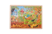 Puslespill - Goki Wooden Puzzle - Life in the Garden Tre - 57743