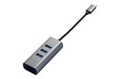 USB-hub - Satechi Type-C 2-in-1 USB Hub (with Ethernet) USB-hub - USB 3.0 - 3 porter - Grå - ST-TC2N1USB31AM