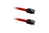 Sata - DUTZO Sleeved SATA kabel - Rød - 0.17 m - DSC-SATASL03RED