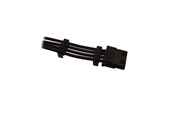 Strømkabel (intern) - DUTZO Sleeved 4-pins Molex Cable - Black - DSC-MOLSL03BLK