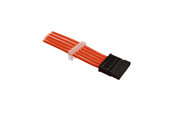 Strømkabel (intern) - DUTZO Sleeved SATA Power Extension cable - Oransje - DSC-SATAPOWSL03ORN