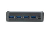 USB-hub - ATEN US234 - 2 x 4 USB 3.2 Gen1 Peripheral Sharing Switch USB-hub - 4 porter - Grå - US234