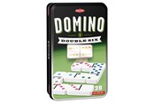 Brettspill & Puslespill - Tactic D6 domino in tin with window (multi) - 53913