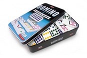 Brettspill & Puslespill - Tactic D9 domino in tin with window multi (ENG/PL/F) - 53914