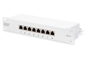 Tilbehør - DIGITUS DN-91608S-G CAT 6 Patch Panel Shielded 8-Port RJ45 8P8C LSA 1U 254 mm(10") Rack Mount Grey RAL7035 - DN-91608S-G