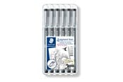 Skrive- & Tegneverktøy - Staedtler Fineliner pigment liner black 6pcs - 308 SB6P