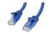 Nettverkskabel - Gigabit Snagless RJ45 UTP Cat6 Patch Cable Cord - patch cable - 50 cm - blue - N6PATC50CMBL