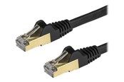 Nettverkskabel - 1m Black Cat6a / Cat 6a Shielded Ethernet Patch Cable 1 m - patch cable - 1 m - black - 6ASPAT1MBK