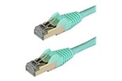 Nettverkskabel - 0.5m Aqua Cat6a / Cat 6a Shielded Ethernet Patch Cable 0.5 m - patch cable - 50 cm - aqua - 6ASPAT50CMAQ