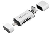 Flashminneadapter - Sandberg Card Reader USB-C+USB+MicroUSB - 136-28