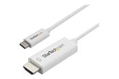 Skjermkabel - StarTech.com 3m (10 ft.) USB-C to HDMI Cable - 4K at 60Hz - White - external video adapter - VL100 - white - CDP2HD3MWNL