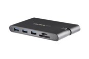 Dokkingstasjon - StarTech.com USB-C Multiport Adapter w/ HDMI and VGA - 3x USB 3.0 - SD - PD - external video adapter - black - DKT30CHVSCPD