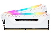 RAM - Corsair Vengeance RGB PRO DDR4-3000 - 16GB - CL15 - Dual Channel (2 pcs) - Intel XMP - Hvit med RGB - CMW16GX4M2C3000C15W