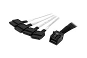 Sata - StarTech.com 1m Internal Mini SAS to SATA Cable - SFF-8643 to 4x SATA - SATA / SAS cable - 1 m - SAS43SAT1M