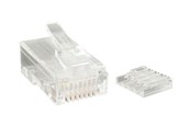 Nettverkskabel - StarTech.com Cat 6 RJ45 Stranded Modular Plug Connector - network connector - clear - Transparent - CRJ45C6STR50