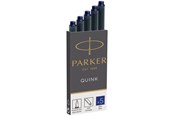 Skrive- & Tegneverktøy - Parker Fountain Pen Ink Refill Cartridges | Long | Blue QUINK Ink | 5 Count - S0116240