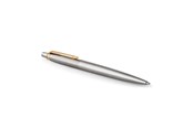 Skrive- & Tegneverktøy - Parker Jotter Ballpoint Pen | Stainless Steel with Golden Trim | Medium Point Blue Ink | Gift Box - 1953182