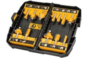 Bormaskin & Bits - Dewalt 12 Piece Router Bit Set - 8mm Shaft - + Storage Box With Clear Cover - DT90016-QZ