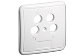 Antennekabler - Pro 4 holes cover plate for antenna wall sockets white - 4040849670527