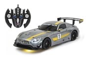 Fjernstyrt - Jamara Mercedes AMG GT3 1:14 transformable 2.4GHz grey - 410028