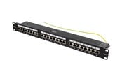 Tilbehør - Deltaco PAN-201 STP patch panel 24xRJ45 Cat6 1U 19" metal black - PAN-201