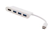 Dokkingstasjon - Deltaco USB-C hub 1x HDMI 4K at 30Hz 3x USB-A 3. - CAUC23U3HD