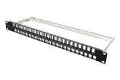 Tilbehør - Deltaco 19" Keystone Patch Panel 48 Ports 1U Metal Black - PAN-115