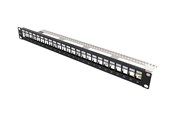 Tilbehør - Deltaco 19" Keystone patch panel 24 ports 1U gr - PAN-214