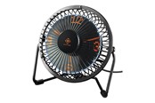 Varme- & Kjøleapparat - Deltaco GAMING USB desktop fan with clock black - GAM-054