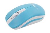 Mus - Esperanza URANUS - mouse - 2.4 GHz - white blue - Mus - Optisk - 4 - Blå - EM126WB