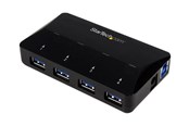 USB-hub - StarTech.com USB 3.0 Hub 4-Port plus Dedicated Charging Port USB-hub - 4 porter - Svart - ST53004U1C