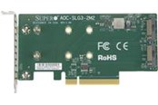 Dokkingstasjon - Supermicro 2x NVMe PCIe 3.0 x8 Low Profile - AOC-SLG3-2M2-O