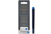 Skrive- & Tegneverktøy - Parker Fountain Pen Ink Refill Cartridges | Long | Blue QUINK Ink | 10 Count (Blister) - S0881390