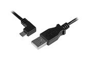 USB - StarTech.com Micro-USB Charge-and-Sync Cable M/M - Left-Angle Micro-USB - USB cable - 50 cm - USBAUB50CMLA