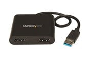 Skjermkabel - StarTech.com USB to Dual HDMI Adapter - USB to HDMI Adapter - 4K - external video adapter - MCT Trigger II - 64 MB - black - USB32HD2