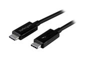 FireWire-/ThunderBolt-kabel - StarTech.com Thunderbolt 3 (20Gbps) USB C Cable - Black - 1m - TBLT3MM1M