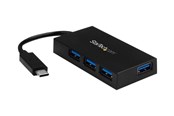 USB-hub - StarTech.com 4-Port USB-C Hub - USB-C to 4x USB-A - USB 3.0 Hub - Includes Power Adapter - hub - 4 ports USB-hub - 4 porter - Svart - HB30C4AFS